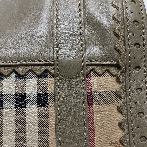 Coated Canvas Shoulder Bag Beige