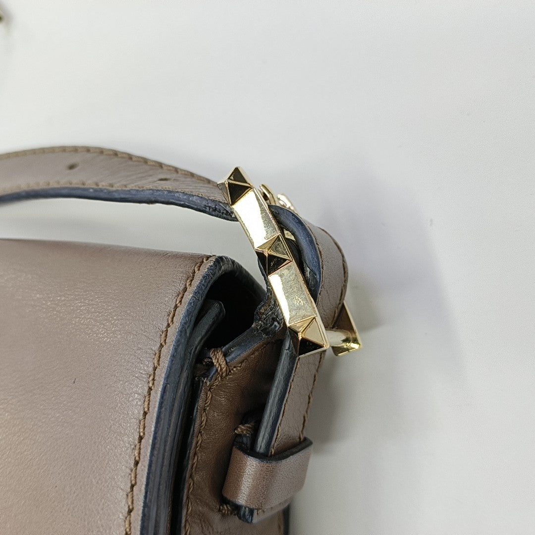 Calfskin Shoulder Bag Gray