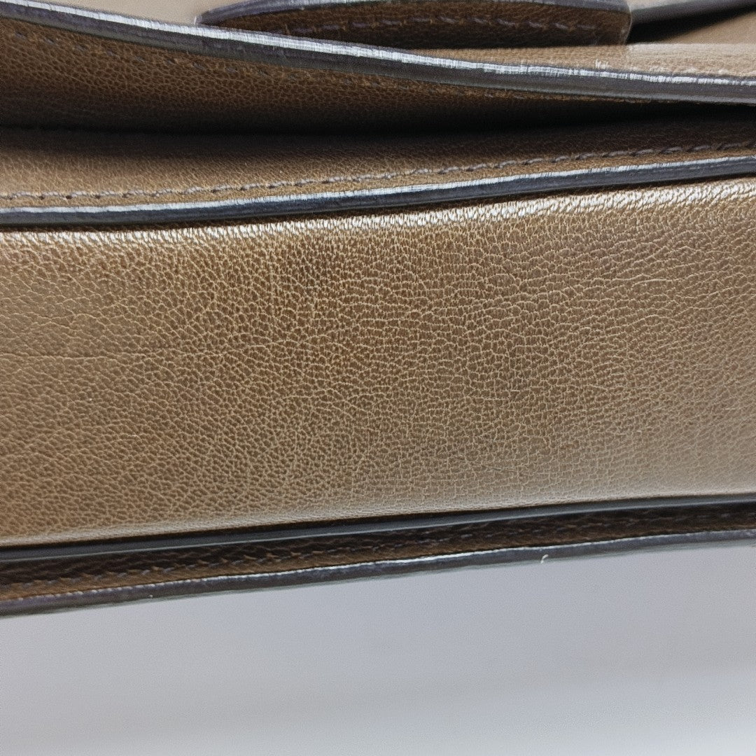 Calfskin Shoulder Bag Brown
