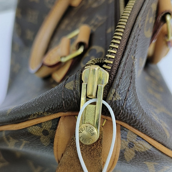 SPEEDY 30 Monogram Coated Canvas Brown