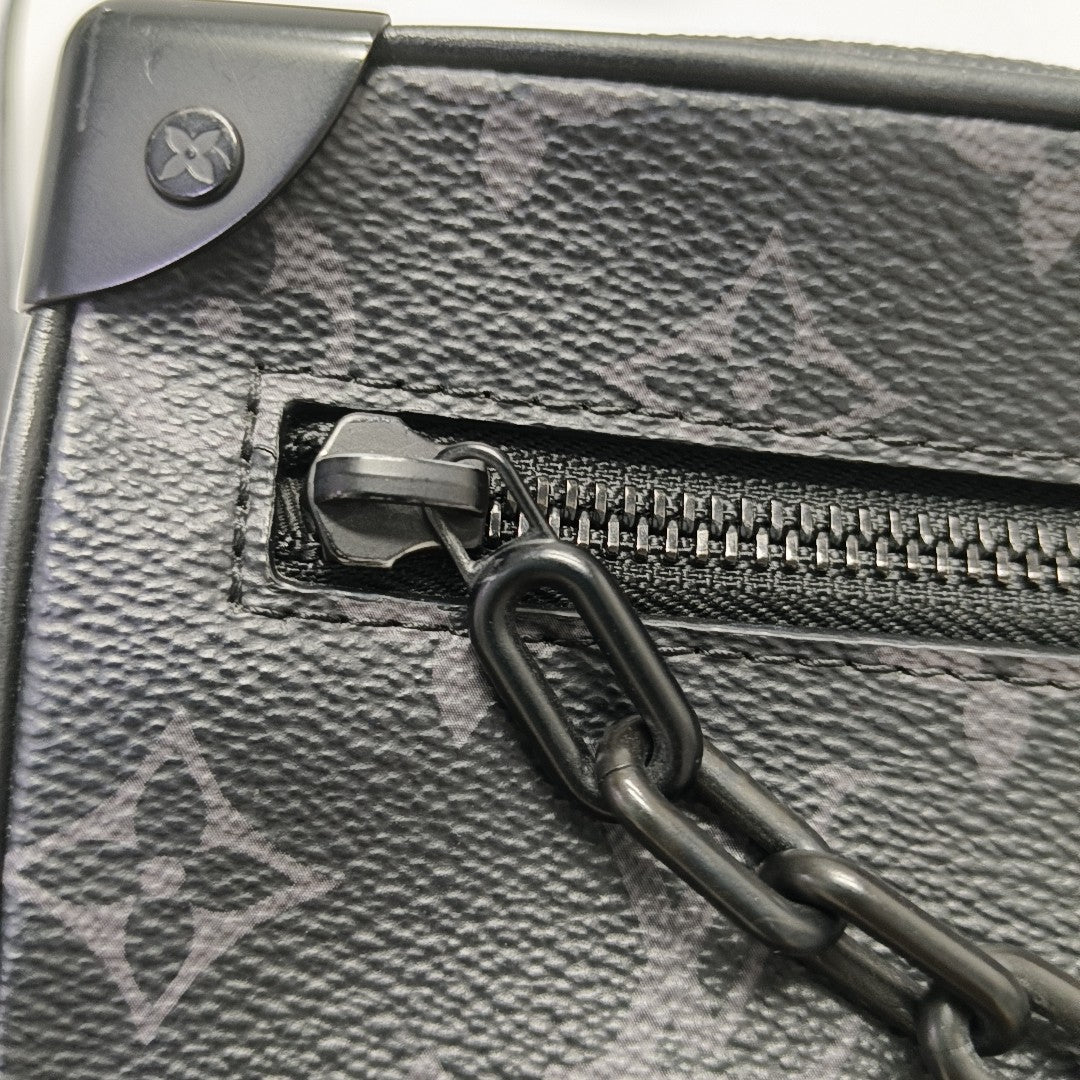 SOFT TRUNK Mini Monogram Coated Canvas Black