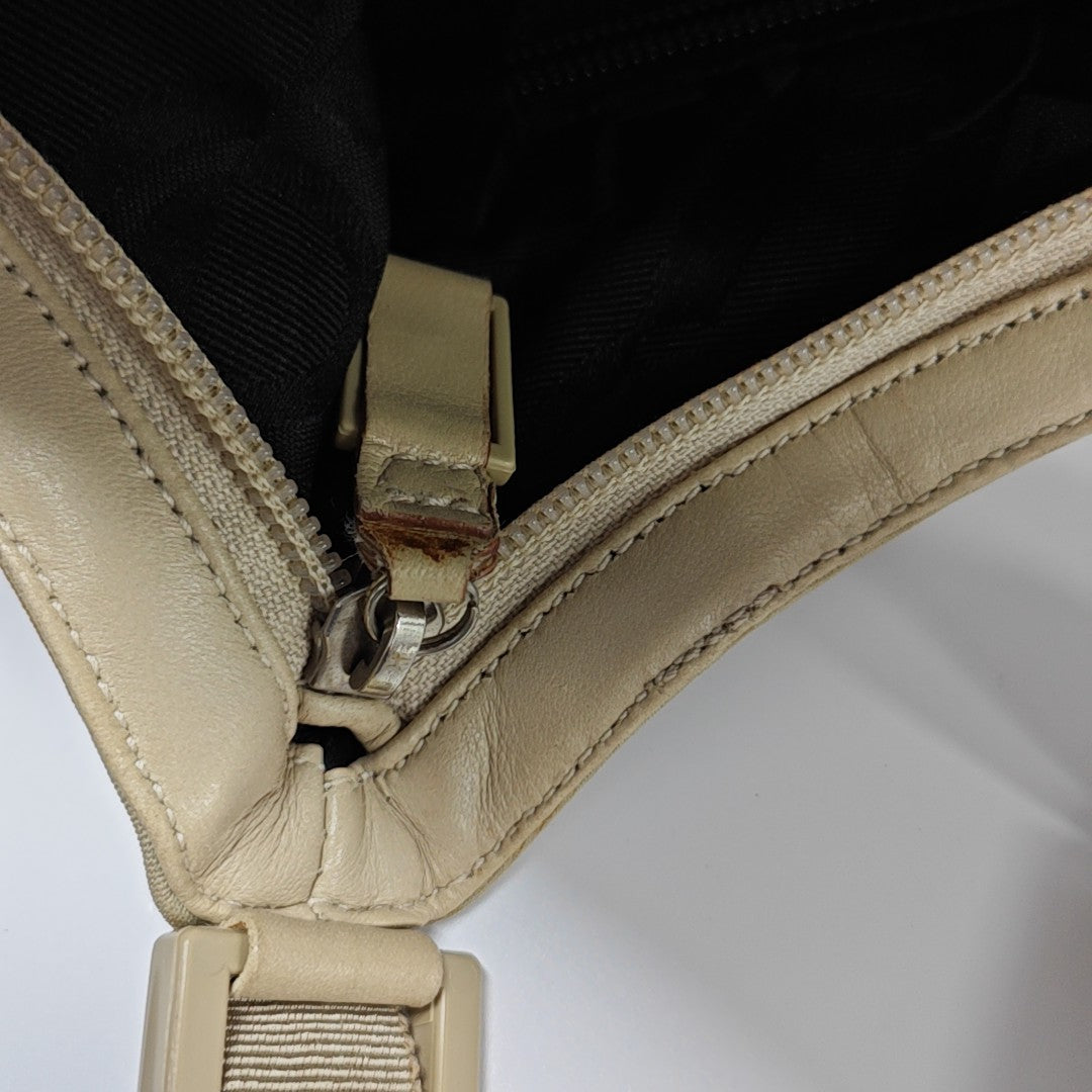 Fabric Shoulder Bag Beige