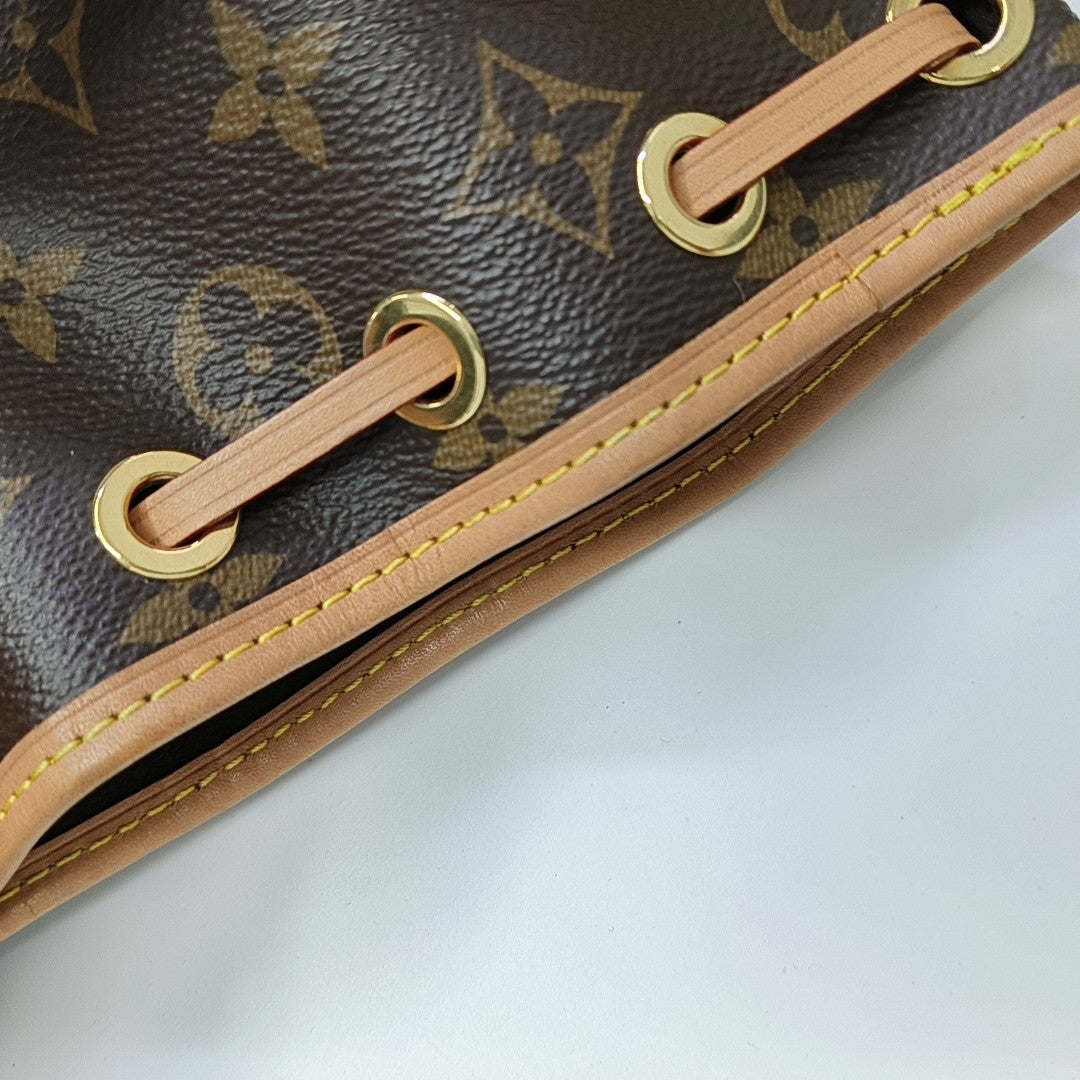 NOÉ Nano Monogram Coated Canvas Brown