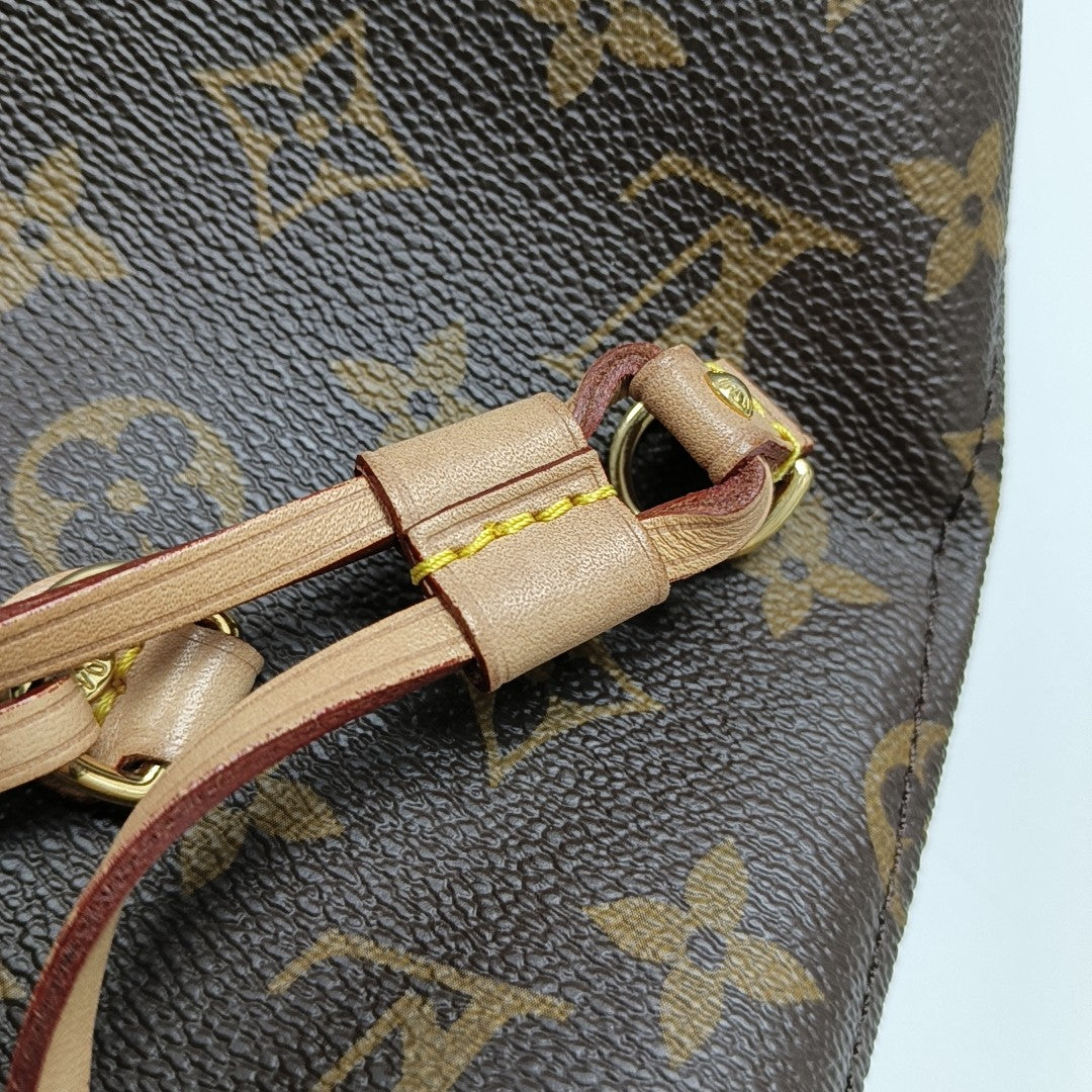 NEVERFULL MM Monogram Coated Canvas Brown