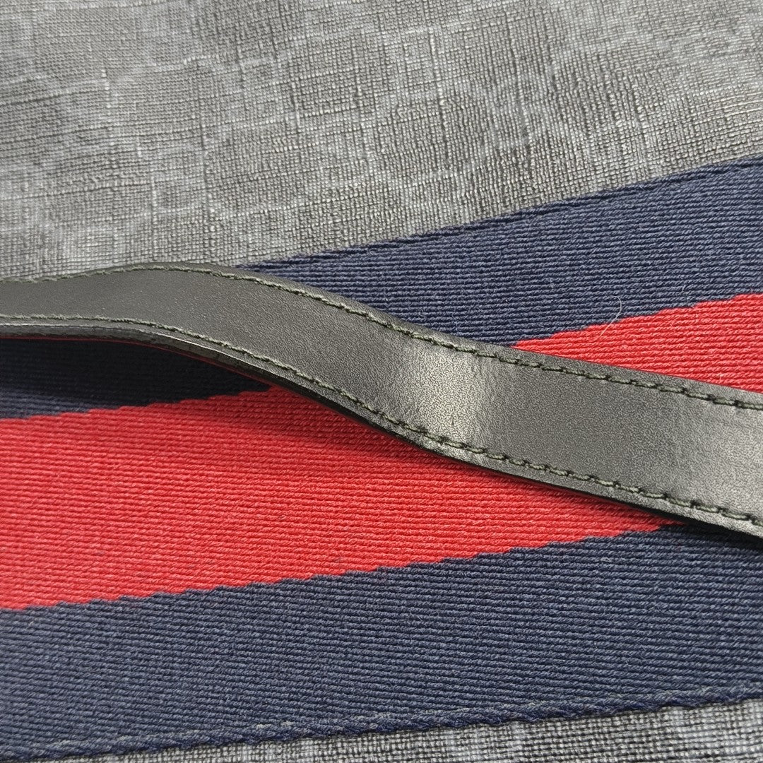 GG Supreme Monogram Coated Canvas Gray
