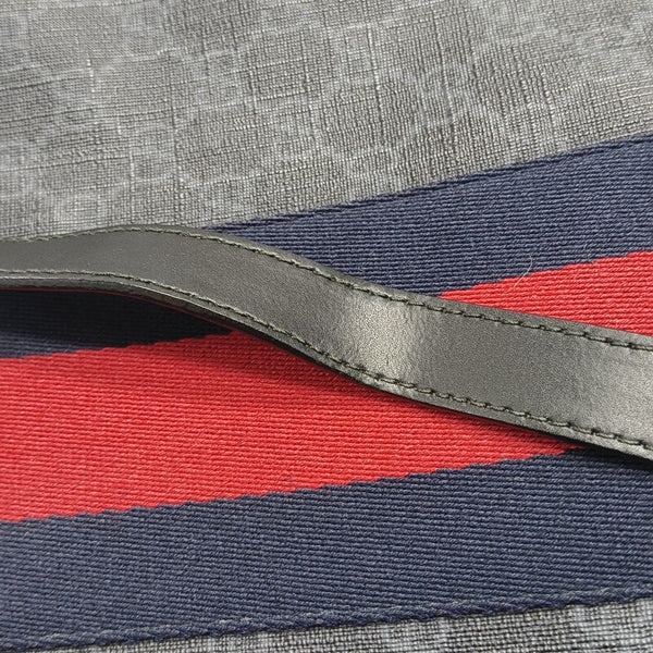 GG Supreme Monogram Coated Canvas Gray