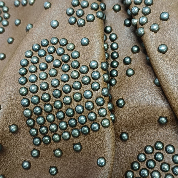 Calfskin Top Handle Bag Brown