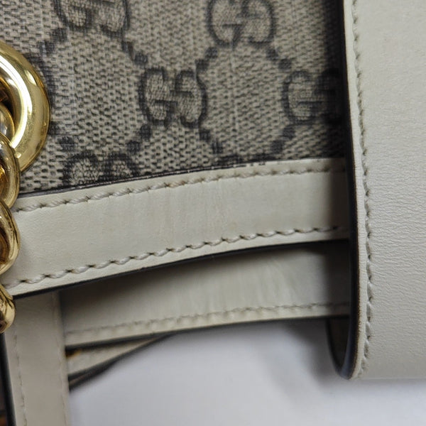 Padlock Medium Monogram Coated Canvas Beige