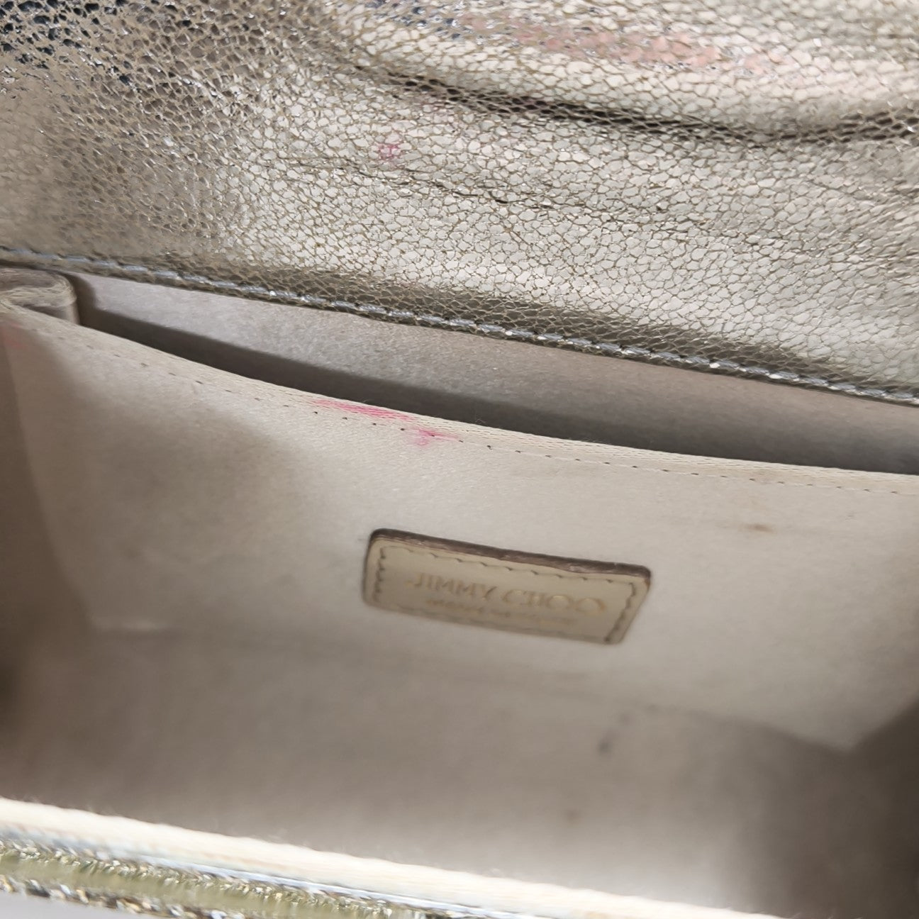 Special Material Shoulder Bag Beige