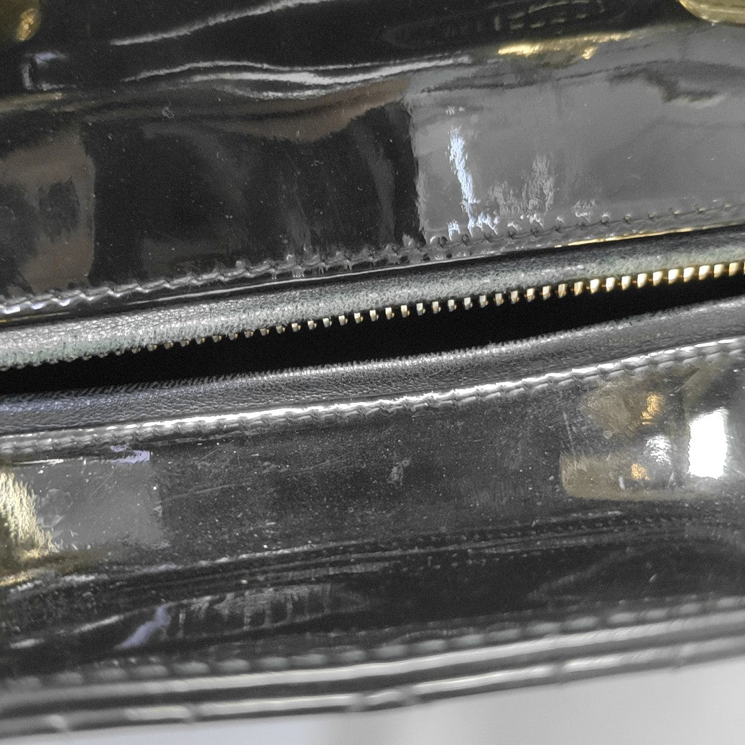 Lady Dior Large Patent Leather Black