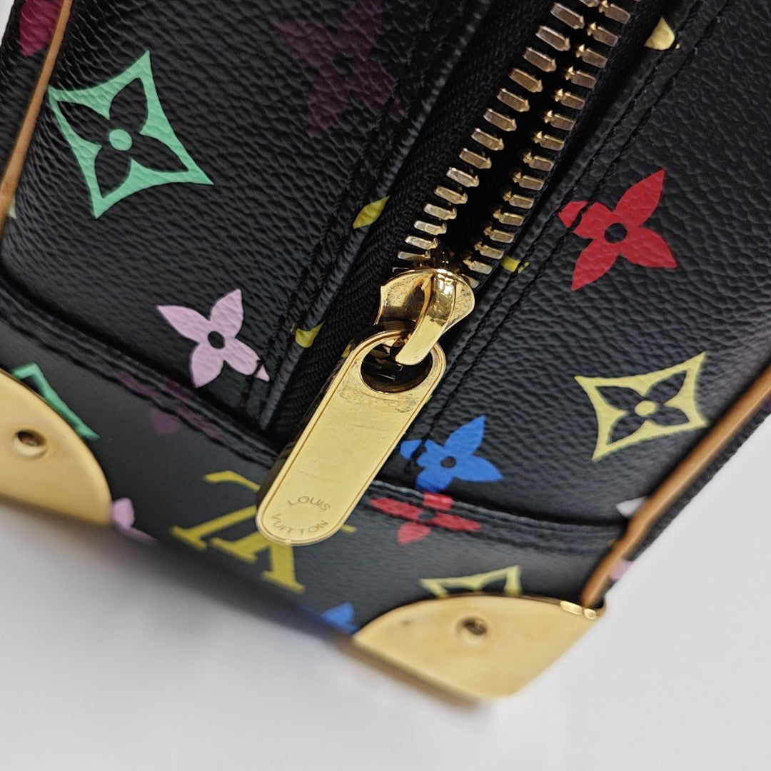 LV × TM Deauville Lona Monogram Revestida Negra