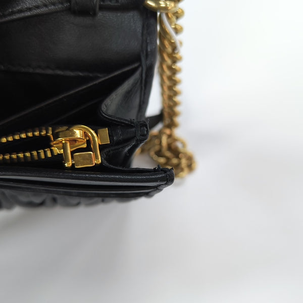 Quilted Lambskin Shoulder Bag Black