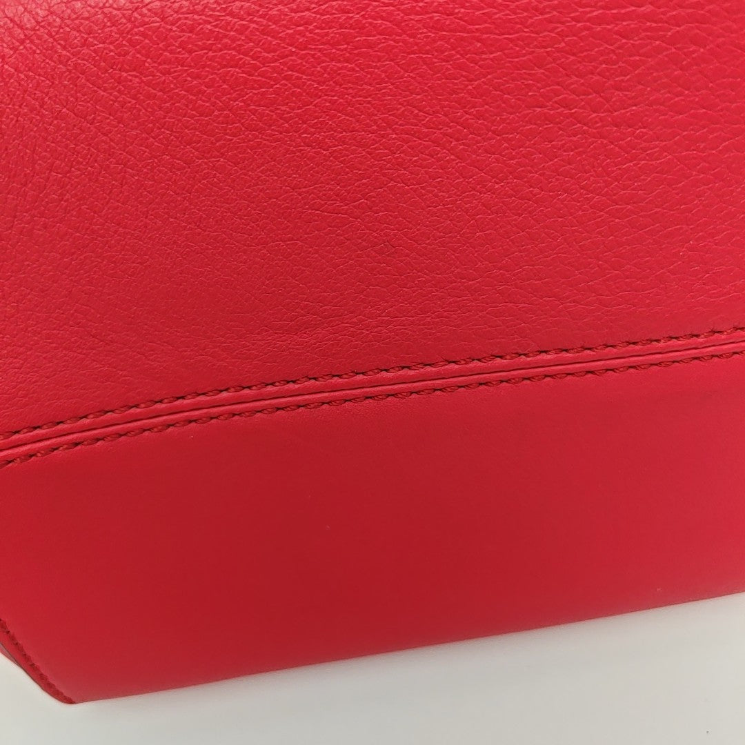 Calfskin Shoulder Bag Red