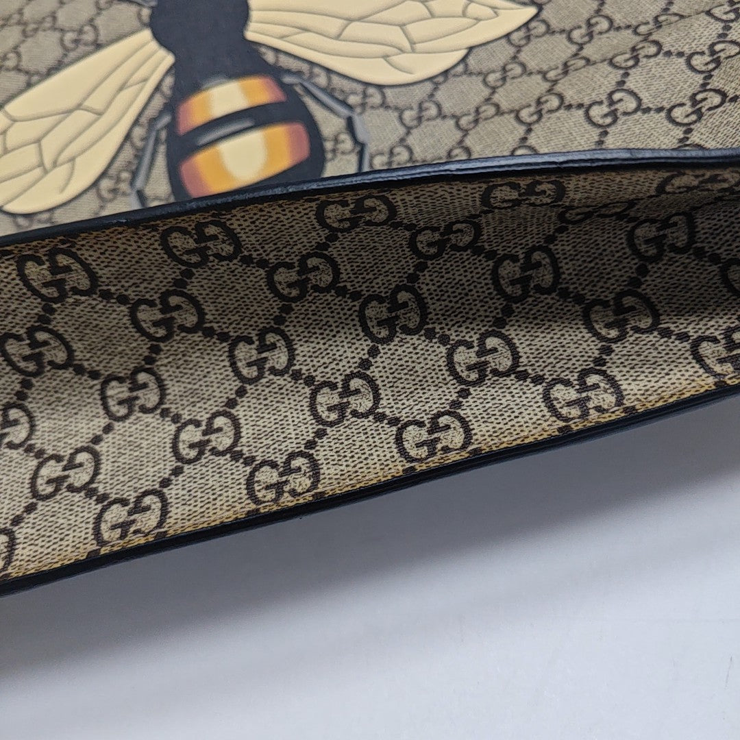 GG Supreme Monogram Coated Canvas Brown