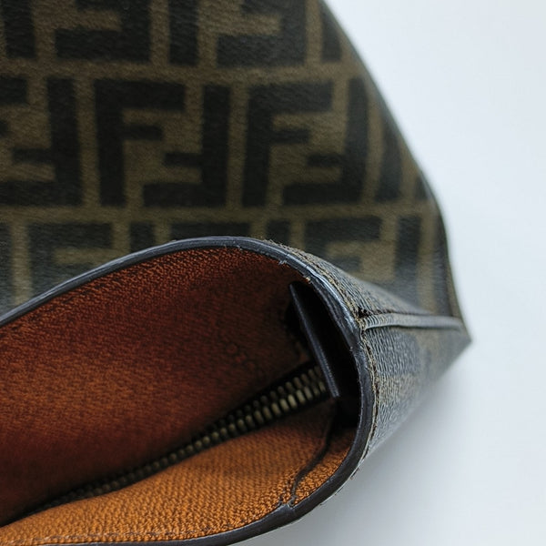 Coated Canvas Tote Bag Brown