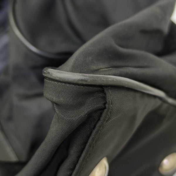 Nylon Top Handle Bag Black