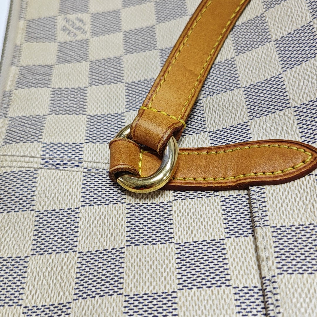 TOTALLY MM Damier Azur Coated Canvas White