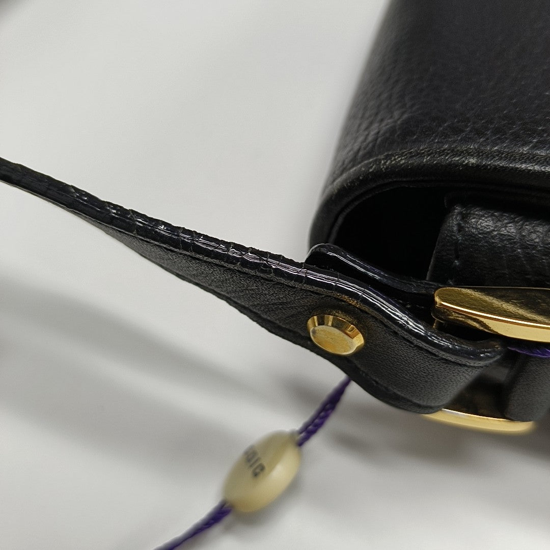 Calfskin Crossbody Bag Black