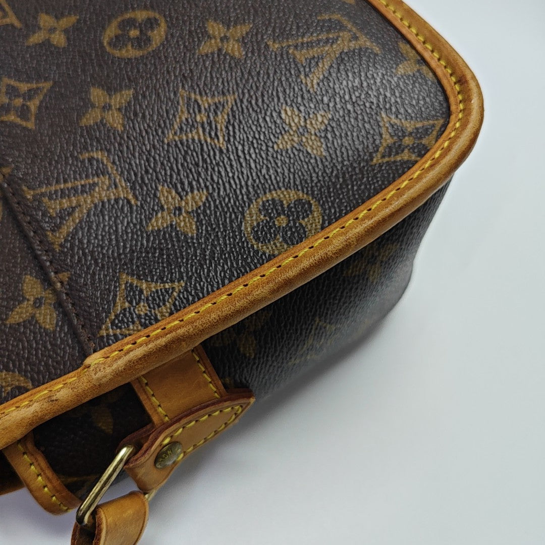 SOLOGNE PM Monogram Coated Canvas Brown