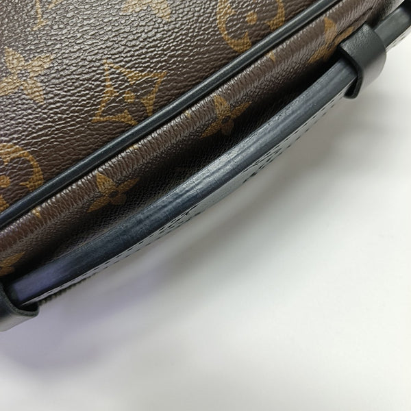 S LOCK Monogram Coated Canvas Brown
