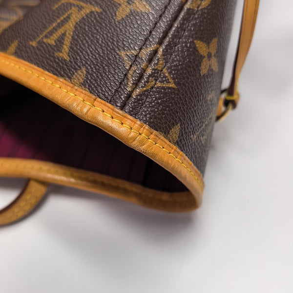 NEVERFULL MM Monogram Coated Canvas Brown