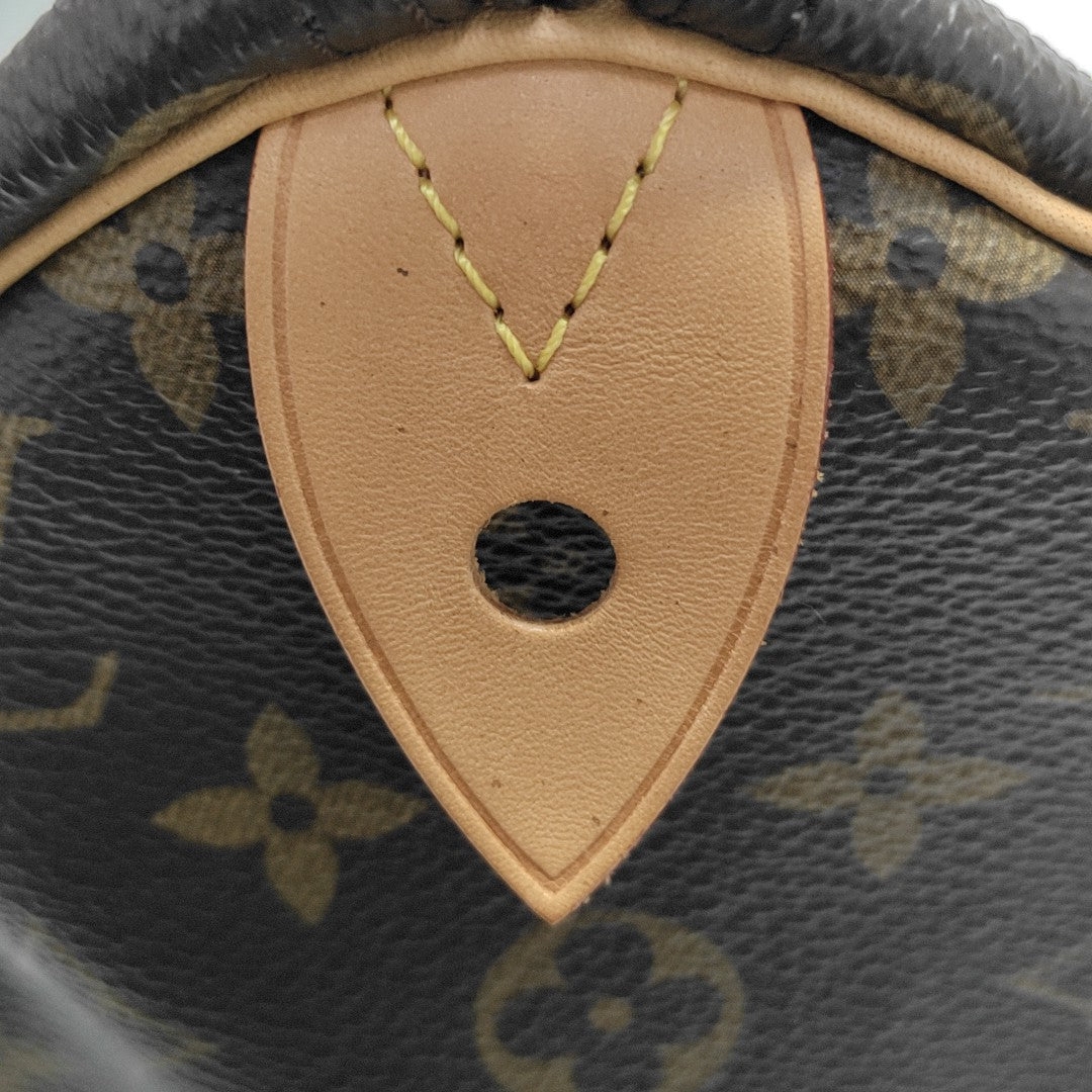 SPEEDY 30 Monogram Coated Canvas Brown