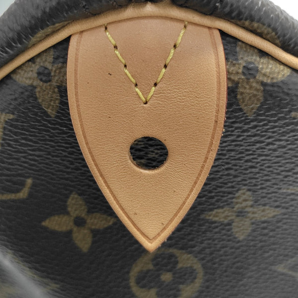 SPEEDY 30 Monogram Coated Canvas Brown