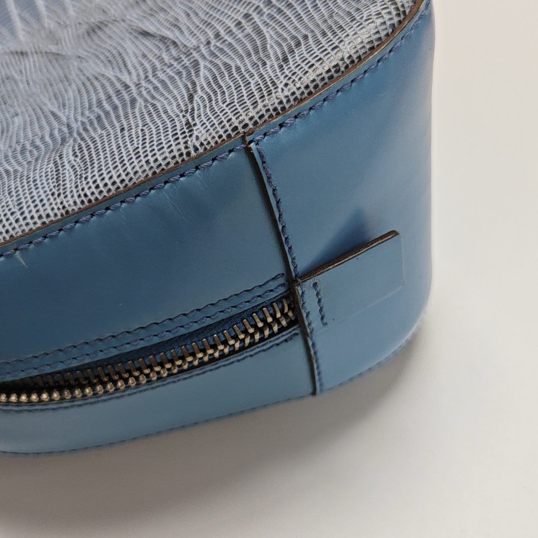 Calfskin Top Handle Bag Blue
