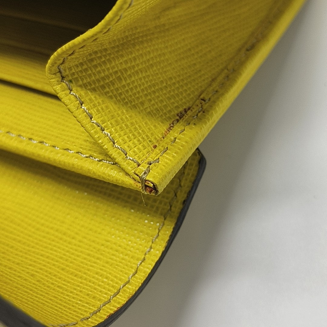 Calfskin Wallet Yellow