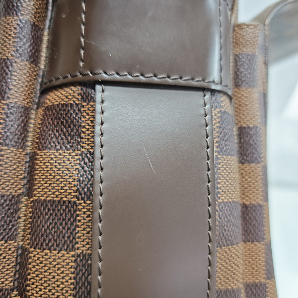 NAVIGLIO MM Damier Ebene Coated Canvas Brown