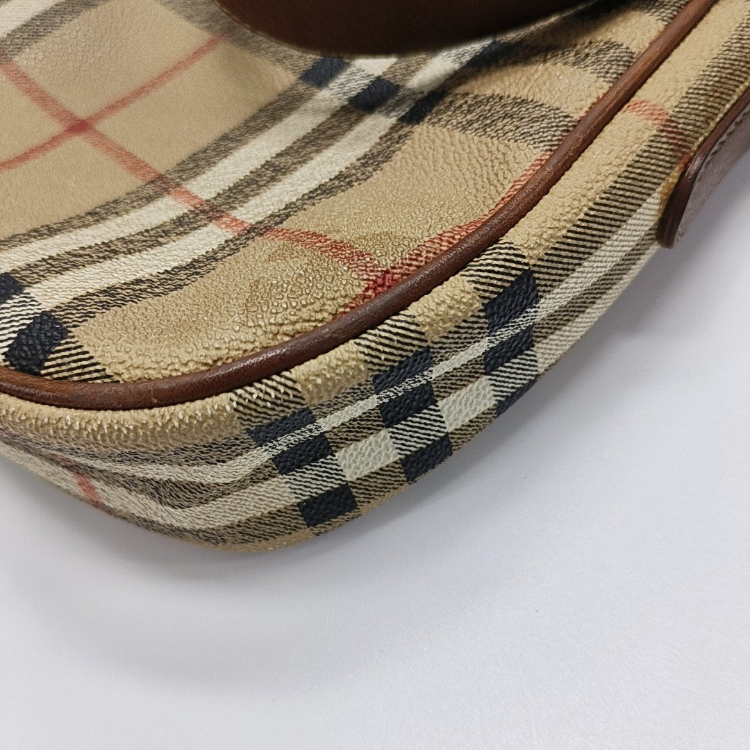Coated Canvas Shoulder Bag Beige