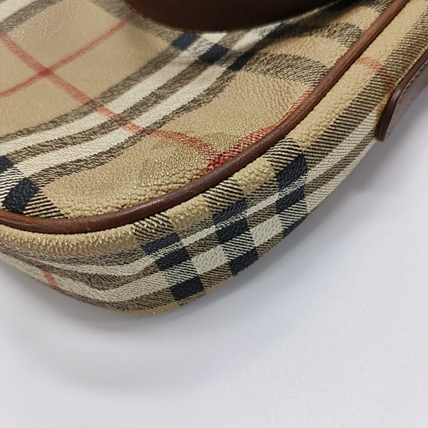 Coated Canvas Shoulder Bag Beige