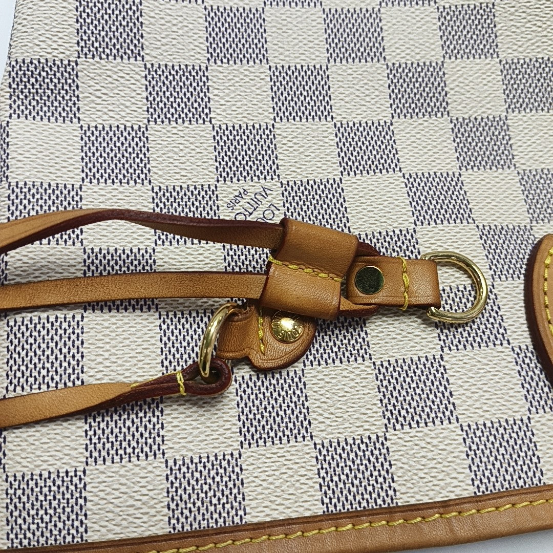 NEVERFULL MM Damier Azur Coated Canvas Beige