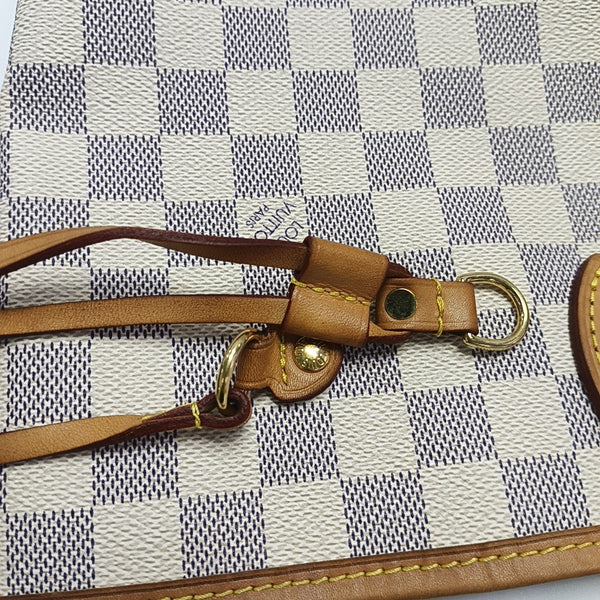 NEVERFULL MM Damier Azur Coated Canvas Beige
