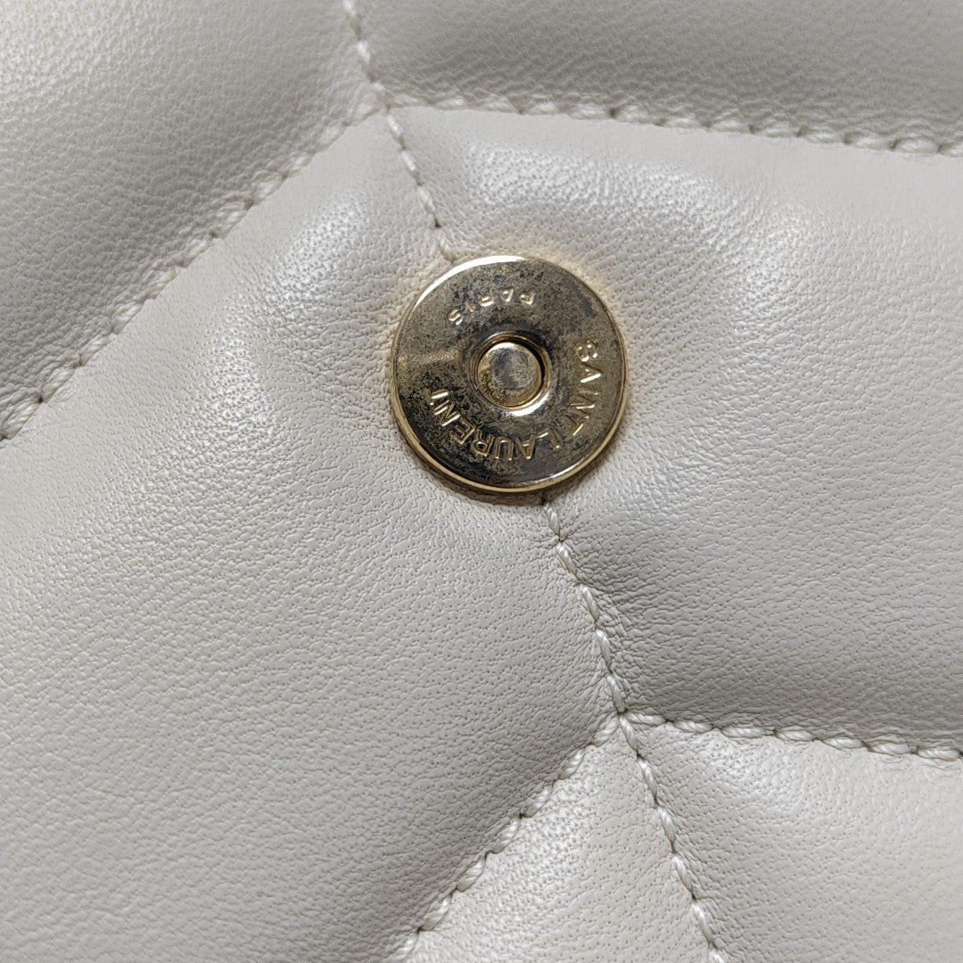PUFFER Mini Quilted Lambskin White