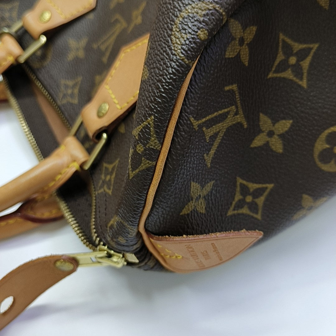 SPEEDY 25 Monogram Coated Canvas Brown