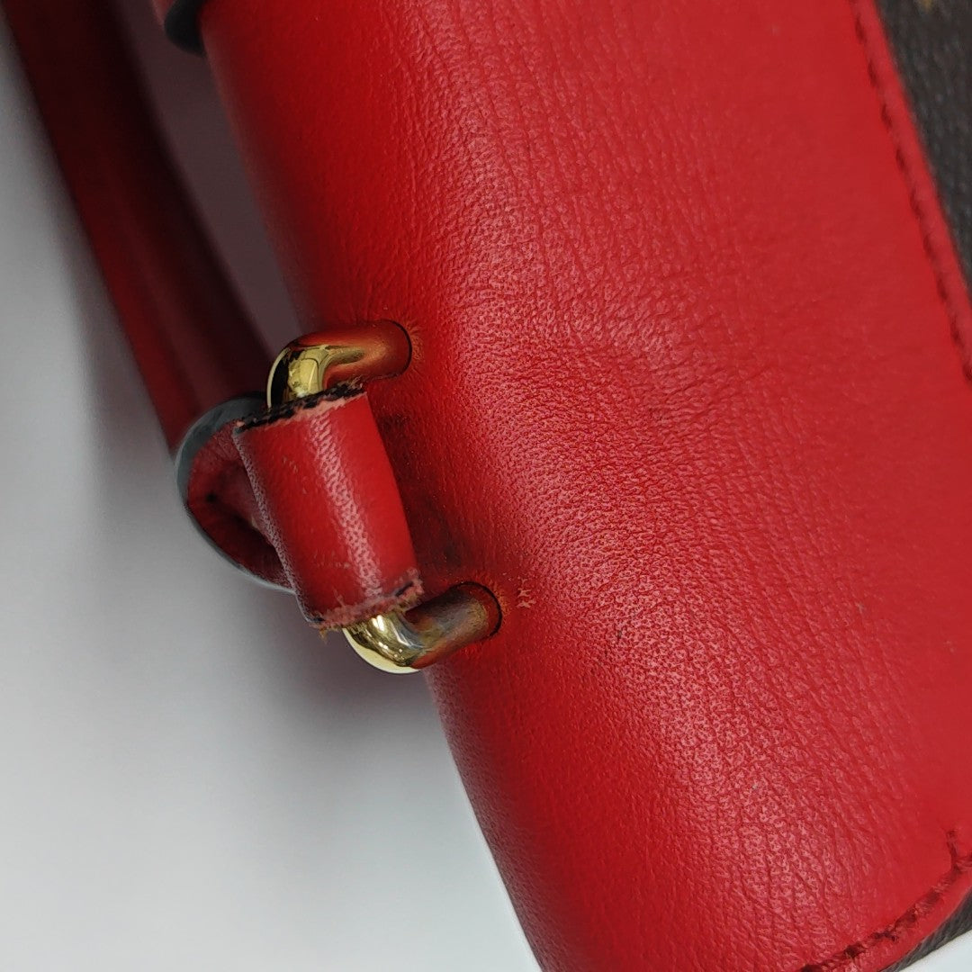 LOCKY BB Monogram Coated Canvas Red