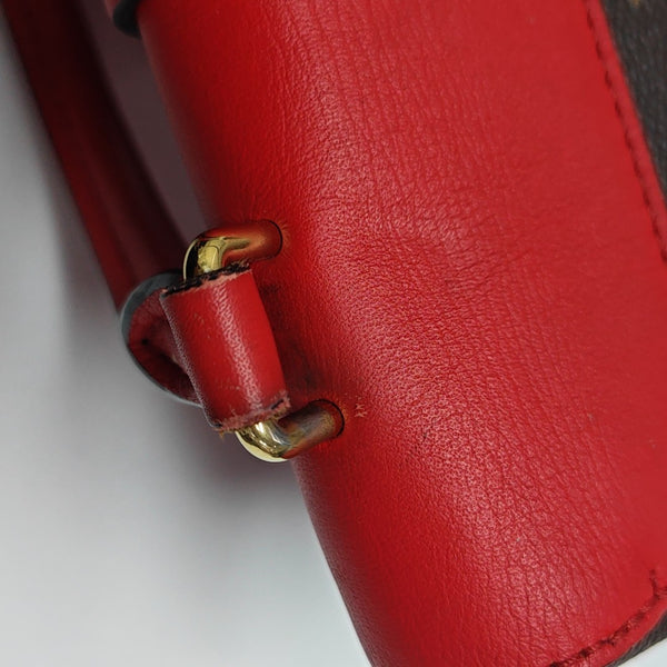 LOCKY BB Monogram Coated Canvas Red