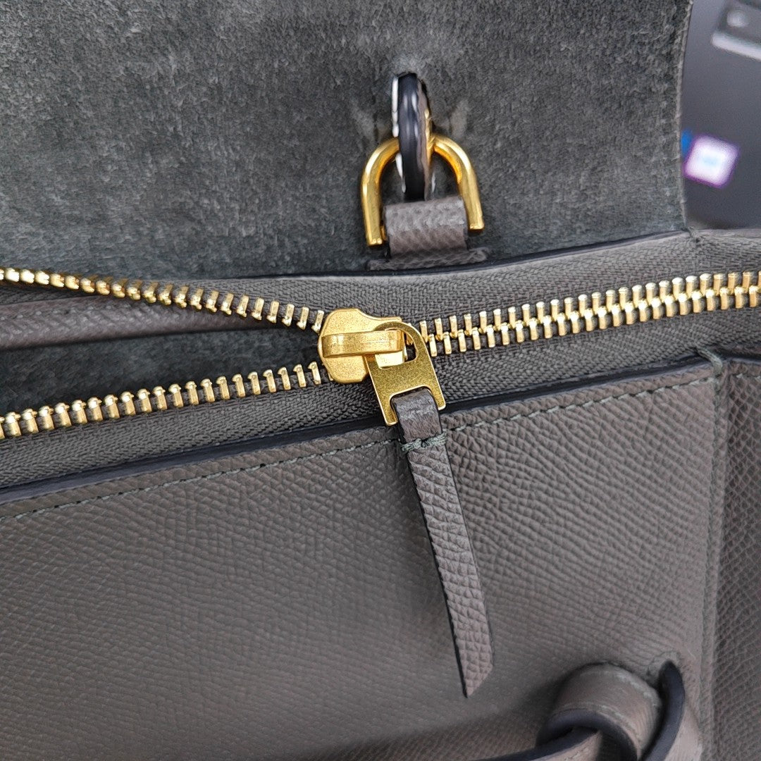 BELT Mini Calfskin Gray