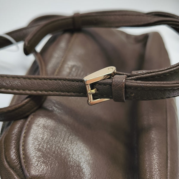 Calfskin Shoulder Bag Brown