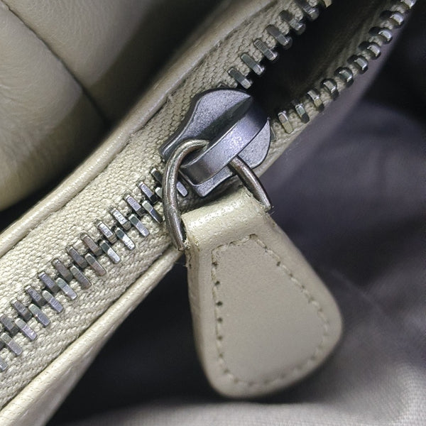 Lambskin Top Handle Bag Gray