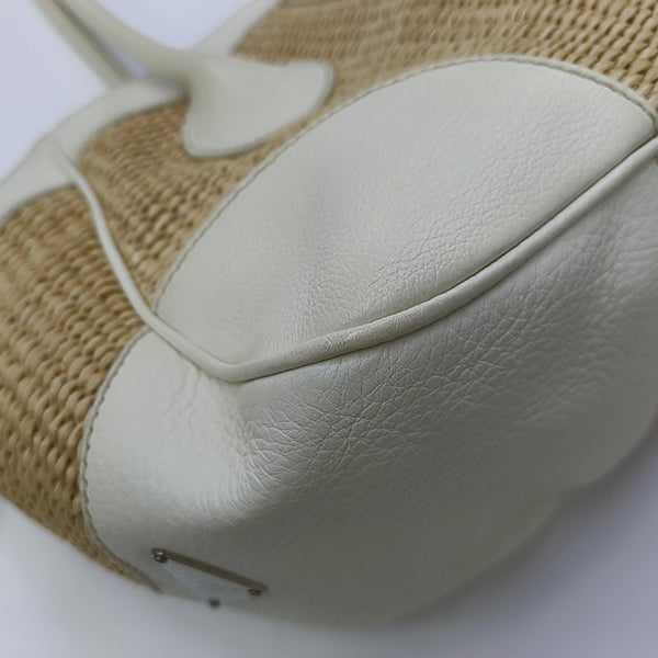 Straw Shoulder Bag Beige