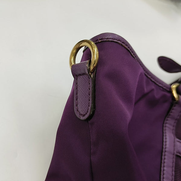 Nylon Tote Bag Purple