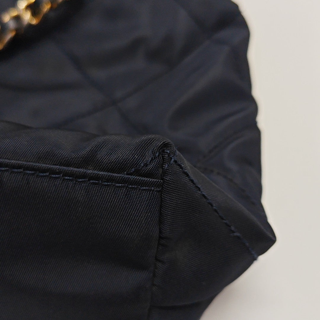 Nylon Shoulder Bag Blue