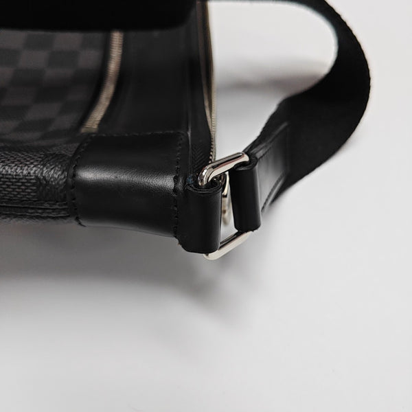 MICK Damier Graphite Coated Canvas Gray