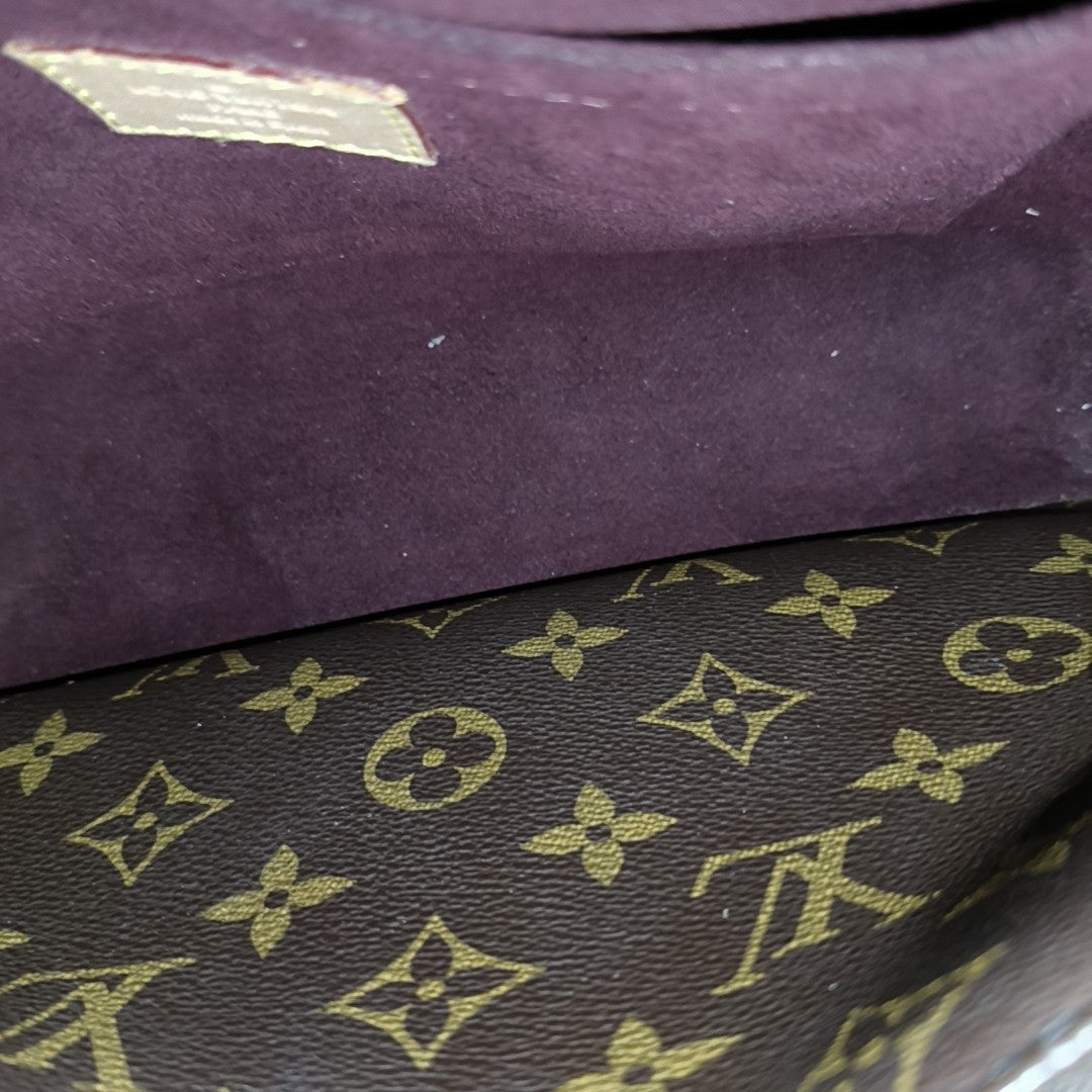 MONTAIGNE BB Monogram Coated Canvas Brown