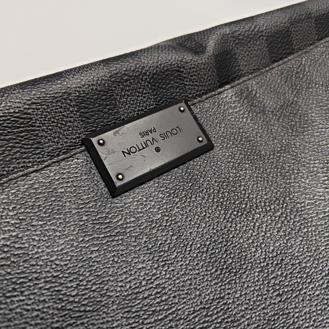 DISTRICT MM Damier Graphite Coated Canvas Gray