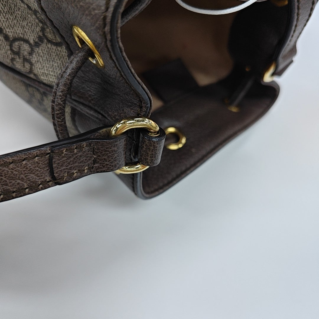 Ophidia Mini Monogram Coated Canvas Beige