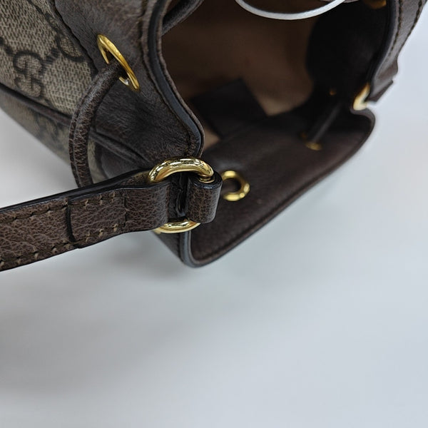 Ophidia Mini Monogram Coated Canvas Beige