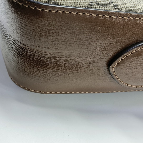 Horsebit 1955 Small Coated Canvas Beige